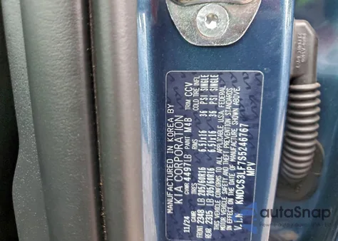 2025 Kia Niro Ex z USA, uszkodzony, nr VIN KNDCS3LF7S5246767